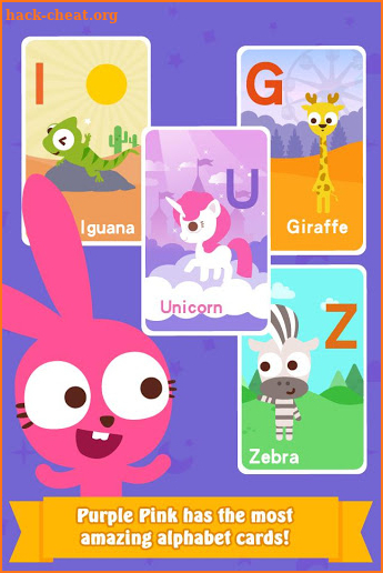 Purple Pink A to Z Animals screenshot