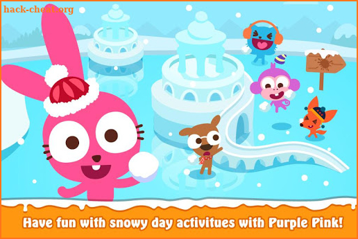 Purple Pink Snowy Day screenshot