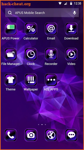 Purple Prism APUS Launcher theme screenshot