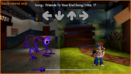 Purple Rainbow Friends FNF Mod screenshot