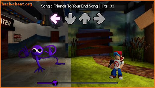 Purple Rainbow Friends FNF Mod screenshot