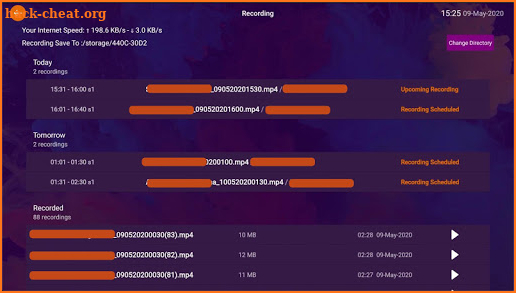 Purple Recording Plugin screenshot