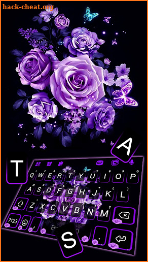 Purple Rose Bouquet Keyboard Background screenshot