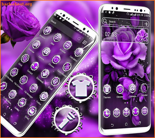 Purple Rose Launcher Theme screenshot