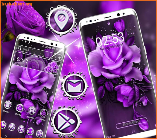 Purple Rose Launcher Theme screenshot