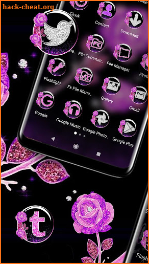 Purple Rose Launcher Themes screenshot