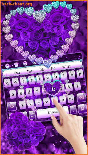 Purple Roses Diamonds Keyboard screenshot