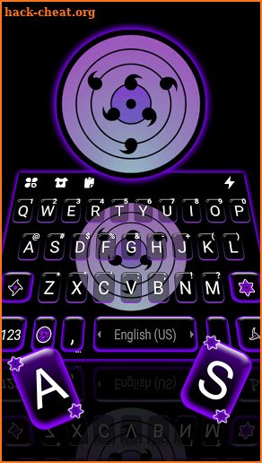 Purple Sharingan Keyboard Background screenshot