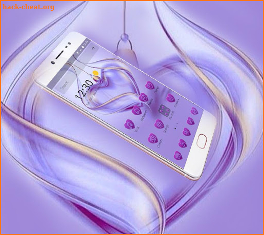 Purple Silk Heart Theme screenshot