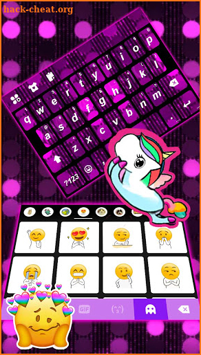 Purple Sparkle Live Keyboard Background screenshot