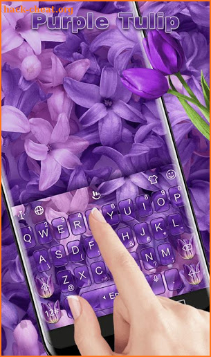 Purple Tulip Keyboard Theme screenshot