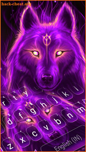 Purple Wolf Guardian Keyboard Background screenshot