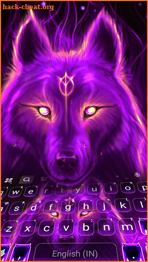 Purple Wolf Guardian Keyboard Background screenshot
