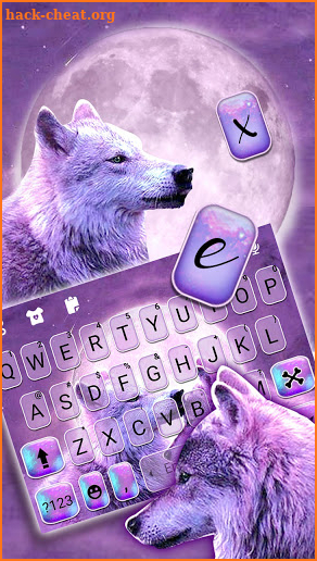 Purple Wolves Keyboard Background screenshot