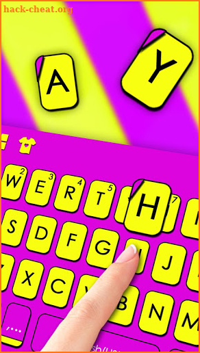 Purple Yellow Stripes Keyboard Theme screenshot