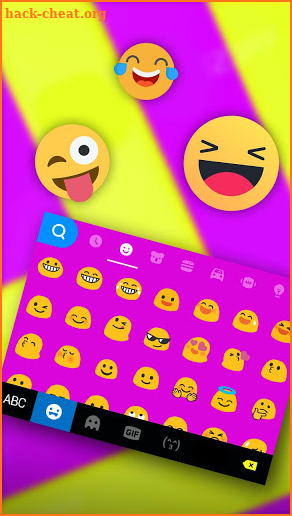 Purple Yellow Stripes Keyboard Theme screenshot