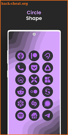Purple You Dark - Icon Pack screenshot