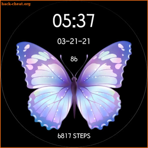 Purple/Blue Butterfly Watch screenshot