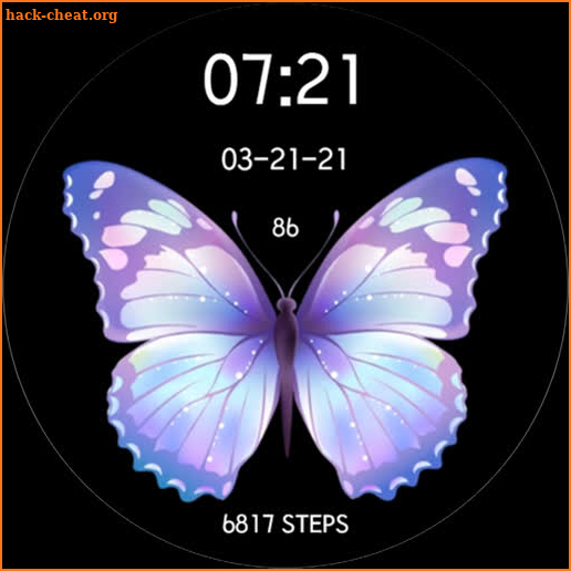 Purple/Blue Butterfly Watch screenshot