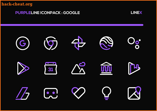PurpleLine Icon Pack : LineX Purple Edition screenshot
