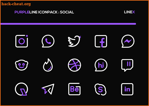 PurpleLine Icon Pack : LineX Purple Edition screenshot