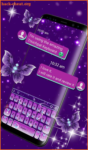 Purplr Butterfly Keyboard Theme screenshot