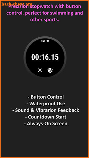 Push-button stopwatch screenshot