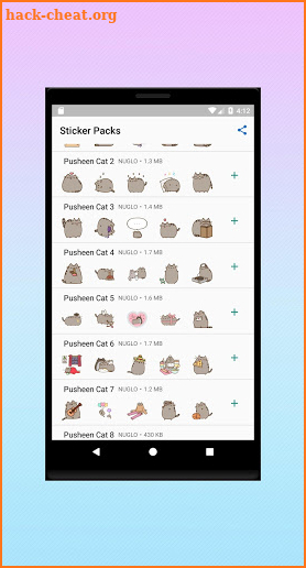 Pusheen Cat Cute Stickers – WAStickers Apps screenshot