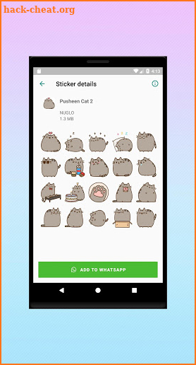 Pusheen Cat Cute Stickers – WAStickers Apps screenshot