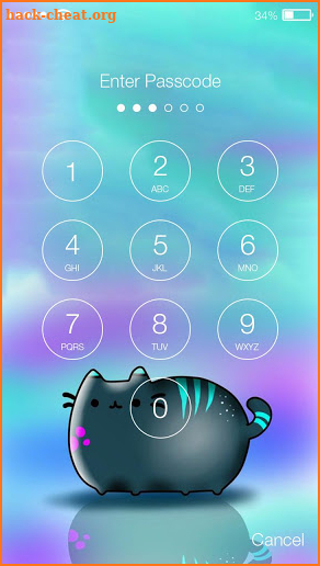 Pusheen Cat Iphone Style PIN Lock Screen Password screenshot