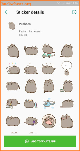 Pusheen: Cat WAStickerApp screenshot