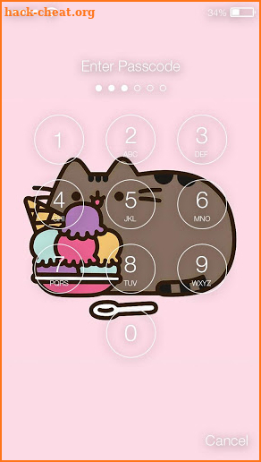 Pusheen Kawaii Cat Kitten Anime Wallpaper App Lock screenshot