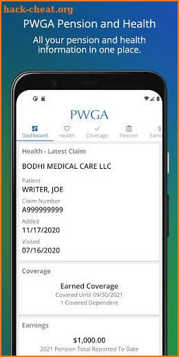 PWGA Pension and Health screenshot
