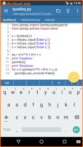 Pydroid Pro - IDE for Python 2 screenshot