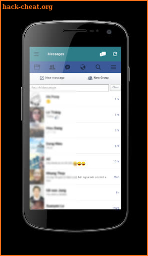 Pyno:chat history for Facebook screenshot