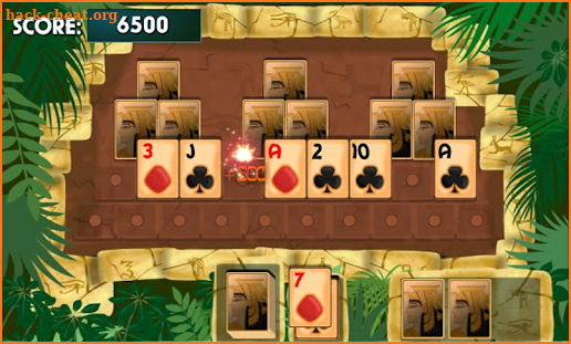 PYRAMID SOLITAIRE card game screenshot