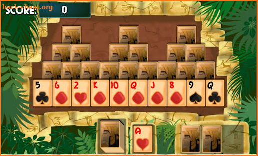 PYRAMID SOLITAIRE card game screenshot