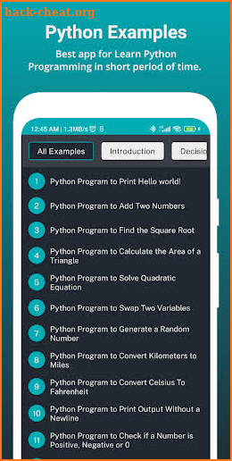 Python Examples screenshot