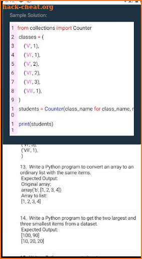 Python Exercises screenshot