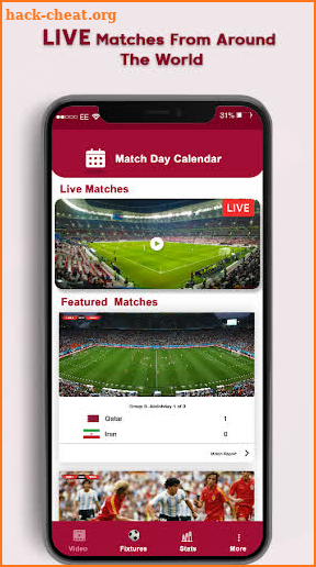 Qatar Football Live TV App screenshot