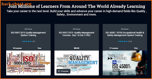 QHSE Online Courses screenshot