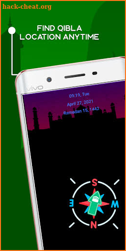 Qibla Finder: Qibla Compass & Prayer Times 2021 screenshot