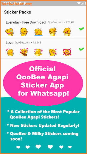 QooBee Agapi WAStickerApp screenshot