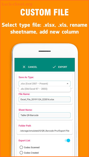 QR - Barcode Pro: Reader, Generator & Export Excel screenshot