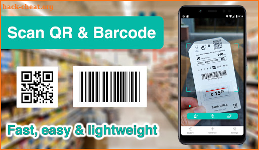 QR code reader & Barcode scanner (no ads) screenshot