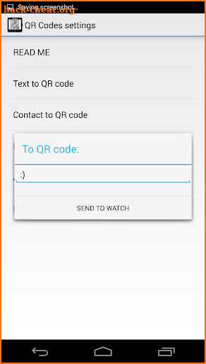 QR Codes for Smartwatch 2 screenshot