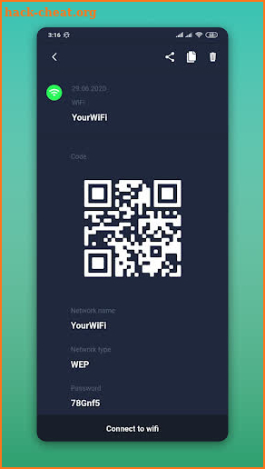 QR Scanner with scanning history screenshot