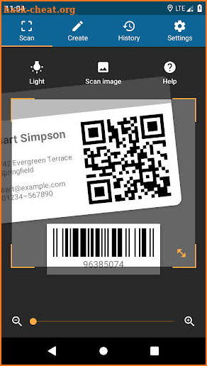 QRbot: QR code reader and barcode reader screenshot