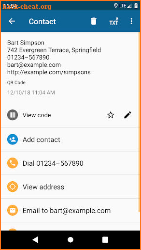 QRbot: QR code reader and barcode reader screenshot