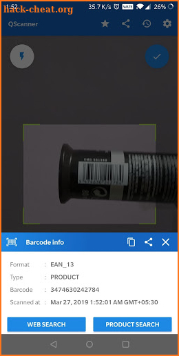QScanner - QR code & Barcode scanner screenshot